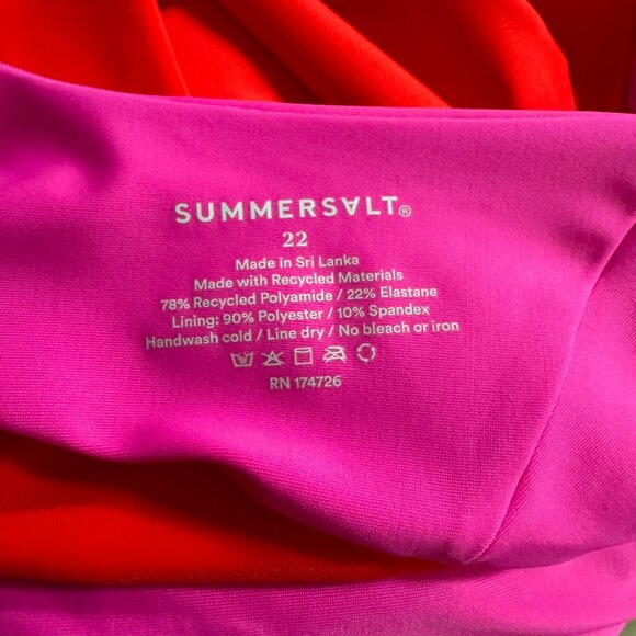 Summersalt Sidestroke One‎ Piece Swimsuit Size 22 Multicolored NWT SW-2082 - Picture 6 of 9